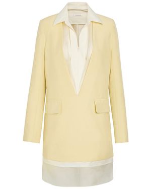 Voranida Nythera Layered Woven Mini Blazer Dress - Yellow