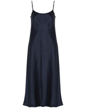 Vince Hammered Satin Slip Dress - Blue