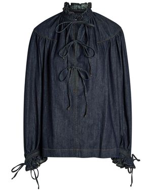 Dries Van Noten Catya Denim Blouse - Blue