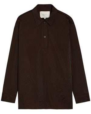 Studio Nicholson Pinole Nylon And Wool-Blend Shirt - Brown