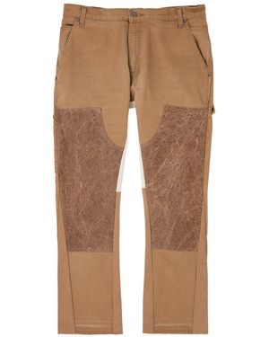 Jeanius Bar Atelier Panelled Straight-Leg Canvas Jeans - Brown