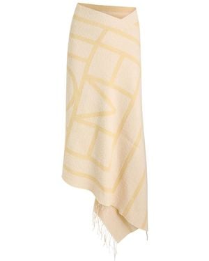 TOTEME Monogram-Jacquard Cotton-Blend Sarong - White
