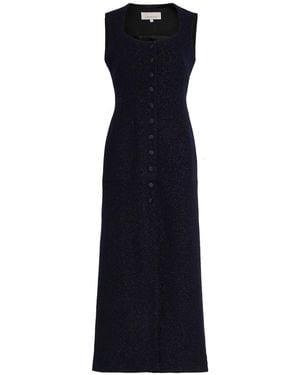 LIBEROWE Avery Shimmer Tweed Midi Dress - Blue