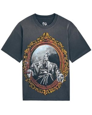 Warren Lotas Mirror Printed Cotton T-Shirt - Blue