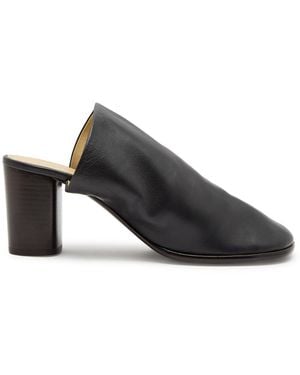 Lemaire Glove 80 Leather Mules - Black