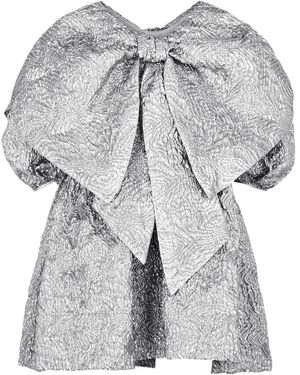 Simone Rocha Metallic Cloqué Mini Dress - Gray