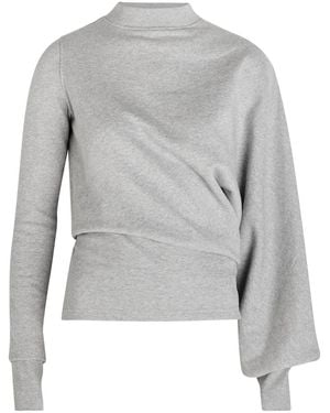 A.W.A.K.E. MODE Draped Cotton Sweatshirt - Grey