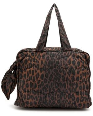 Damson Madder Quilted-Print Cotton Tote - Brown