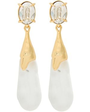Alexis Bonbon 14Kt-Plated Drop Earrings - White