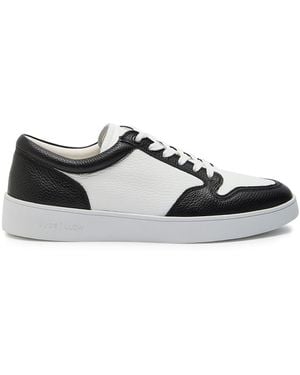 Jude Llow Telier Paneled Grained Leather Sneakers - White