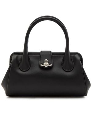 Vivienne Westwood Pamela Small Faux Leather Top Handle Bag - Black