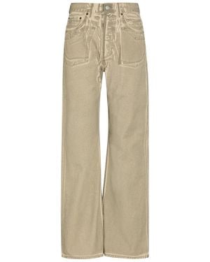 Acne Studios Two-Toned Wide-Leg Jeans - Natural