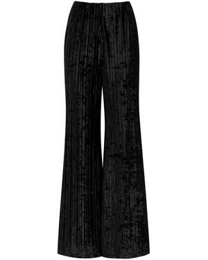 Free People Star Sign Pleated Velvet Trousers - Black