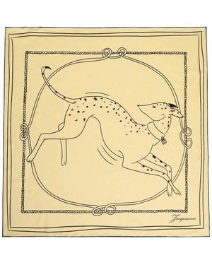 Jacquemus Le Bandana Dalmatian Silk Scarf - Metallic