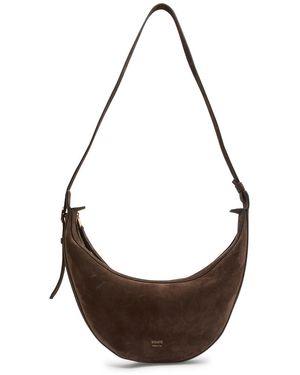 KHAITE Augustina Suede Cross-Body Bag - Metallic