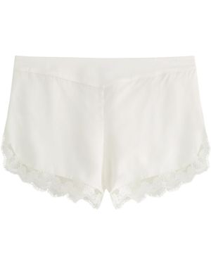 Simone Perele Love Me Lace-Trim Silk-Satin Pyjama Shorts - White