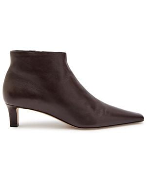 The Row Carla 45 Leather Ankle Boots - Brown
