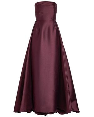 Solace London Tiffany Strapless Faille Gown - Purple