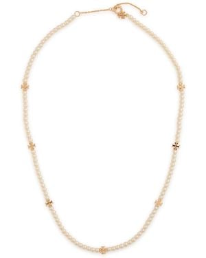 Tory Burch Kira 18Kt-Plated Necklace - White