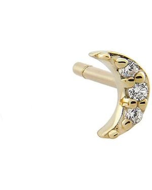 Otiumberg Moon 9kt Single Stud Earring - White