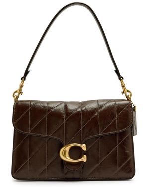 COACH Tabby Quilted Glazed Leather Shoulder Bag - Brown