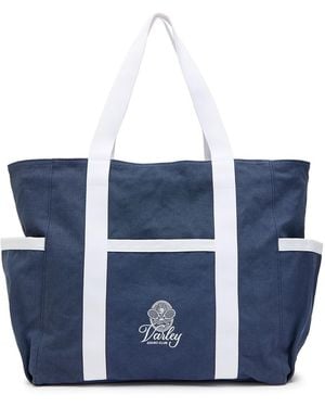 Varley Fairhaven Large Canvas Tote Bag - Blue