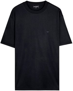 Emporio Armani Travel Logo-Appliqué Jersey T-Shirt - Black