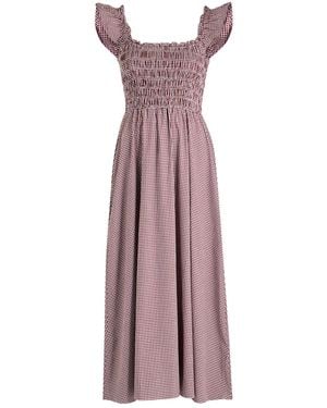 Faithfull the Brand Eudora Gingham Stretch-Cotton Midi Dress - Purple