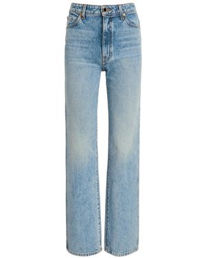 KHAITE Danielle Straight-Leg Jeans - Blue