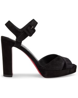 Christian Louboutin Cora 100 Suede Sandlas - Black