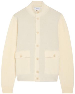 Lardini Knit Wool-Blend Jacket - Natural