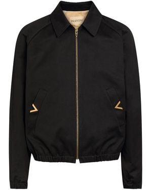 Valentino Garavani Vlogo Cotton Jacket - Black