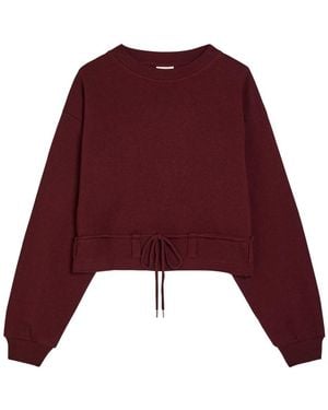 Dries Van Noten Hasterfiela Drawstring Cotton Sweatshirt - Purple