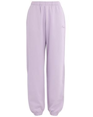 ROTATE SUNDAY Logo-Embroidered Cotton Joggers - Purple