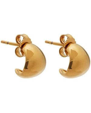 Nina Gordon Fold Small 14Kt Vermeil Hoop Earrings - Metallic