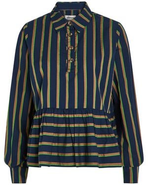 Damson Madder Kinsley Striped Cotton-Poplin Shirt - Green