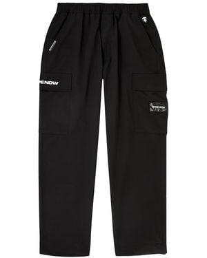 Aape Straight-Leg Shell Cargo Trousers - Black