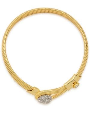 Alexis Solanales Pavé 14Kt-Plated Choker - Metallic