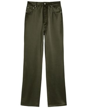 Nanushka Tita Satin Trousers - Green