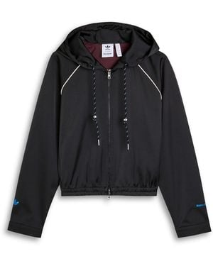 Wales Bonner Adidas X Hooded Satin Jacket - Black