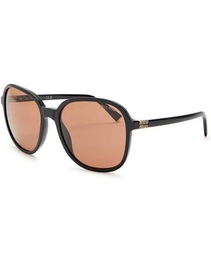 Miu Miu Oversized Square-Frame Sunglasses - Brown