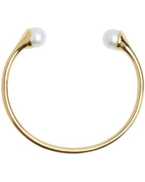 RAGBAG Lumora Pearl 925 Sterling Bangle - White