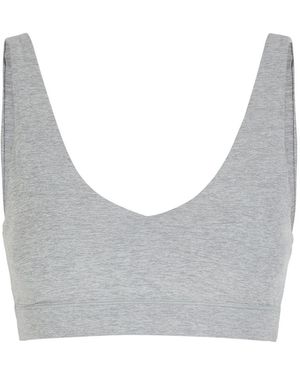 Vuori Rhythm Cut-Out Back Stretch-Jersey Bra - Grey