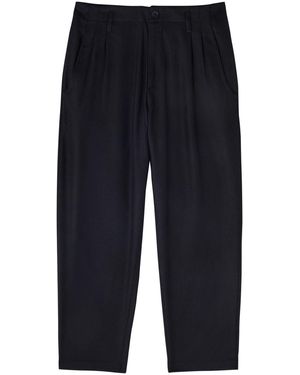 YMC Collins Straight-Leg Wool-Blend Trousers - Blue
