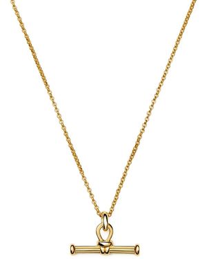 Missoma T-Bar 18Ct Plated Necklace - Metallic