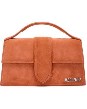 Jacquemus Le Grande Bambino Suede Top Handle Bag - Brown