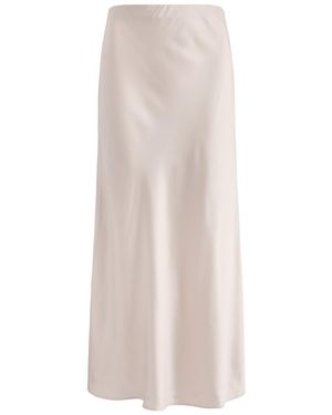 Rails Anya Satin Midi Skirt - White