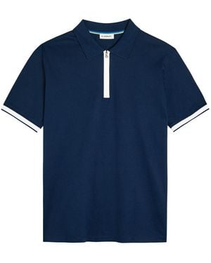 Sandbanks Logo Cotton Polo Shirt - Blue