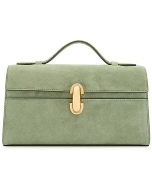 SAVETTE Symmetry Suede Pochette - Green