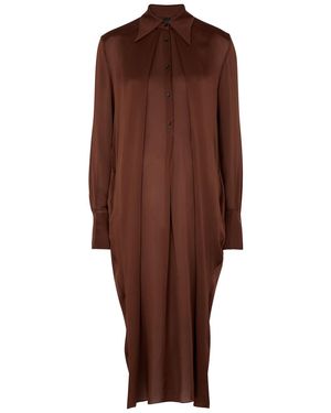 Petar Petrov Adila Silk-Satin Dress - Brown